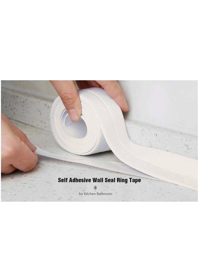 bullga - Sealant Tape, Self Adhesive, Multi-Purpose Kitchen Bathroom Toilet Corner Waterproof Sealant Tape Gray - Image 1