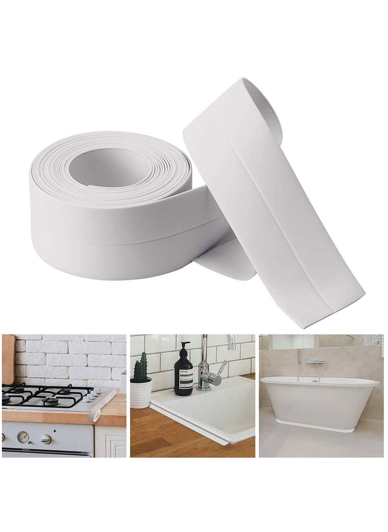 bullga - Sealant Tape, Self Adhesive, Multi-Purpose Kitchen Bathroom Toilet Corner Waterproof Sealant Tape Gray - Image 1