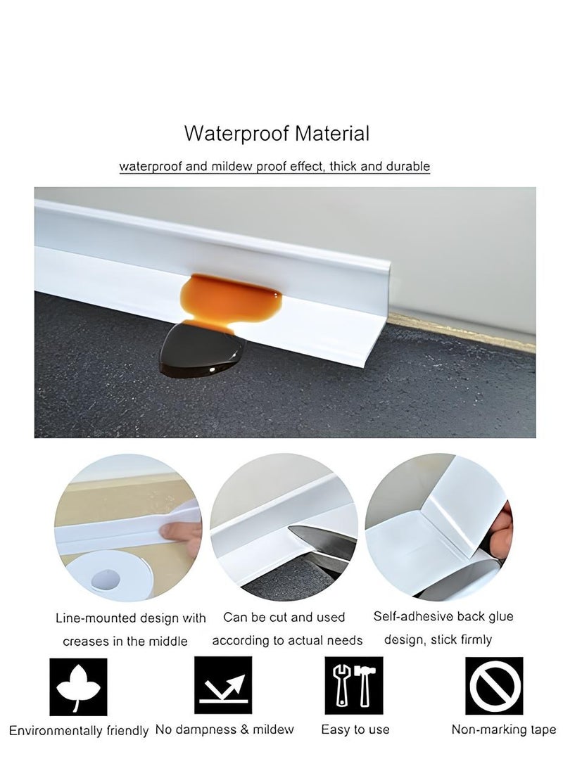 bullga - Sealant Tape, Self Adhesive, Multi-Purpose Kitchen Bathroom Toilet Corner Waterproof Sealant Tape Gray - Image 1