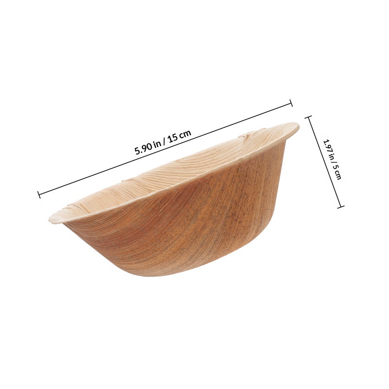 10pcs Palm Leaf Bowls Salad Fruit Bowl Salad Bowl Fruit Serving Bowl Food Container - Image 2