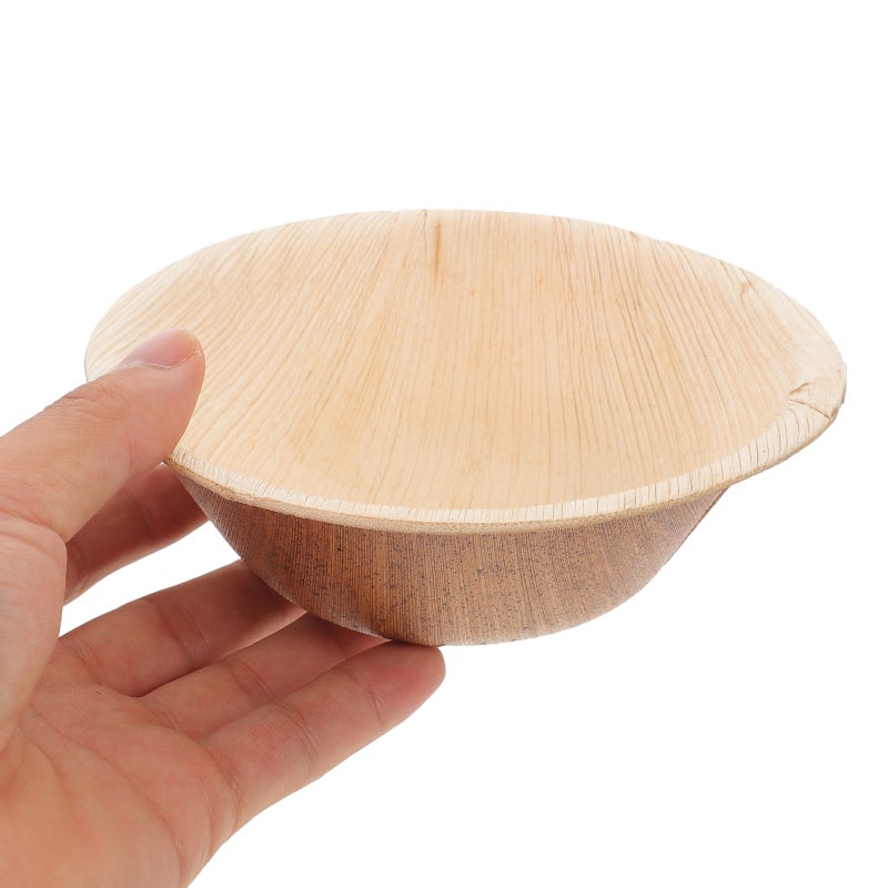 10pcs Palm Leaf Bowls Salad Fruit Bowl Salad Bowl Fruit Serving Bowl Food Container - Image 4