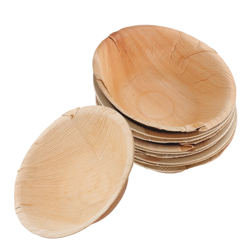 10pcs Palm Leaf Bowls Salad Fruit Bowl Salad Bowl Fruit Serving Bowl Food Container - Image 1
