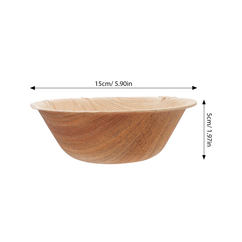 10pcs Palm Leaf Bowls Salad Fruit Bowl Salad Bowl Fruit Serving Bowl Food Container - Image 3