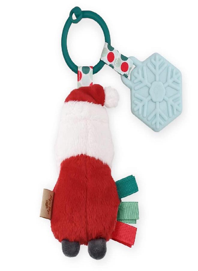Itzy Ritzy Itzy Ritzy Itzy Pal Infant Toy & Teether; Includes Lovey, Crinkle Sound, Textured Ribbons & Silicone Teether, Nick The Santa  - Image 2