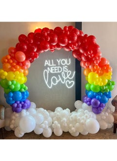 YOUGE Rainbow Balloons Arch Kit 175 Pcs Rainbow Balloons For Baby Wedding Birthday Party Background Decorations  - Image 5