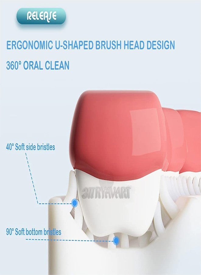 ARYAVART U Shaped Toothbrush for Kids By ARYAVART | Manual U Type 360 Degree Soft Silicone Oral Teeth Cleaning Gift for Baby Infant Toddler Children (Multicolor,Pack of 1) - Image 3