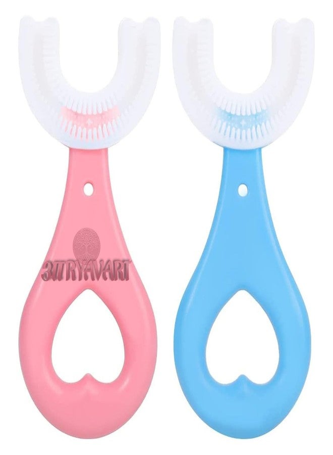 ARYAVART U Shaped Toothbrush for Kids By ARYAVART | Manual U Type 360 Degree Soft Silicone Oral Teeth Cleaning Gift for Baby Infant Toddler Children (Multicolor,Pack of 1) - Image 1