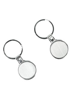 Graffiti Resin Circle Stainless Steel Keychain 2 Pcs  - Image 1