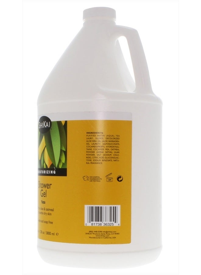 SHIKAI - Daily Moisturizing Shower Gel (Yuzu, 1 Gallon) | Gentle Soap-Free Formula | with Aloe Vera & Finely Ground Oatmeal for Soft, Healthy Skin | Dry Skin Relief - Image 1