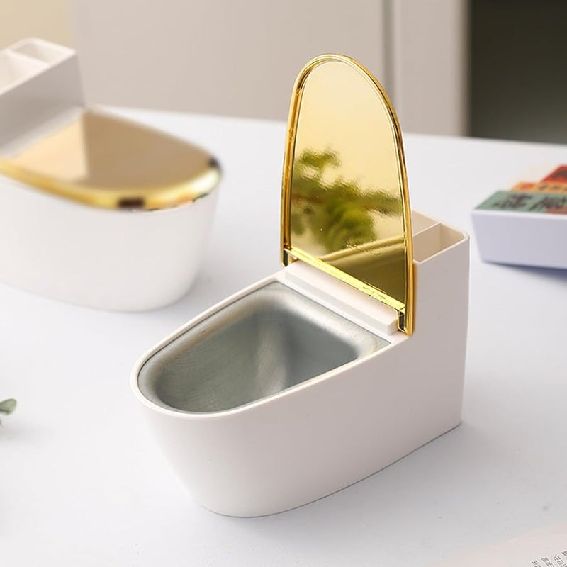 مطفأة سجائر من الفولاذ المقاوم للصدأ مقاومة للحريق مع غطاء وصندوق تخزين، قابلة للتعليق على الحائط أو الوقوف كقطعة زخرفية - Image 4