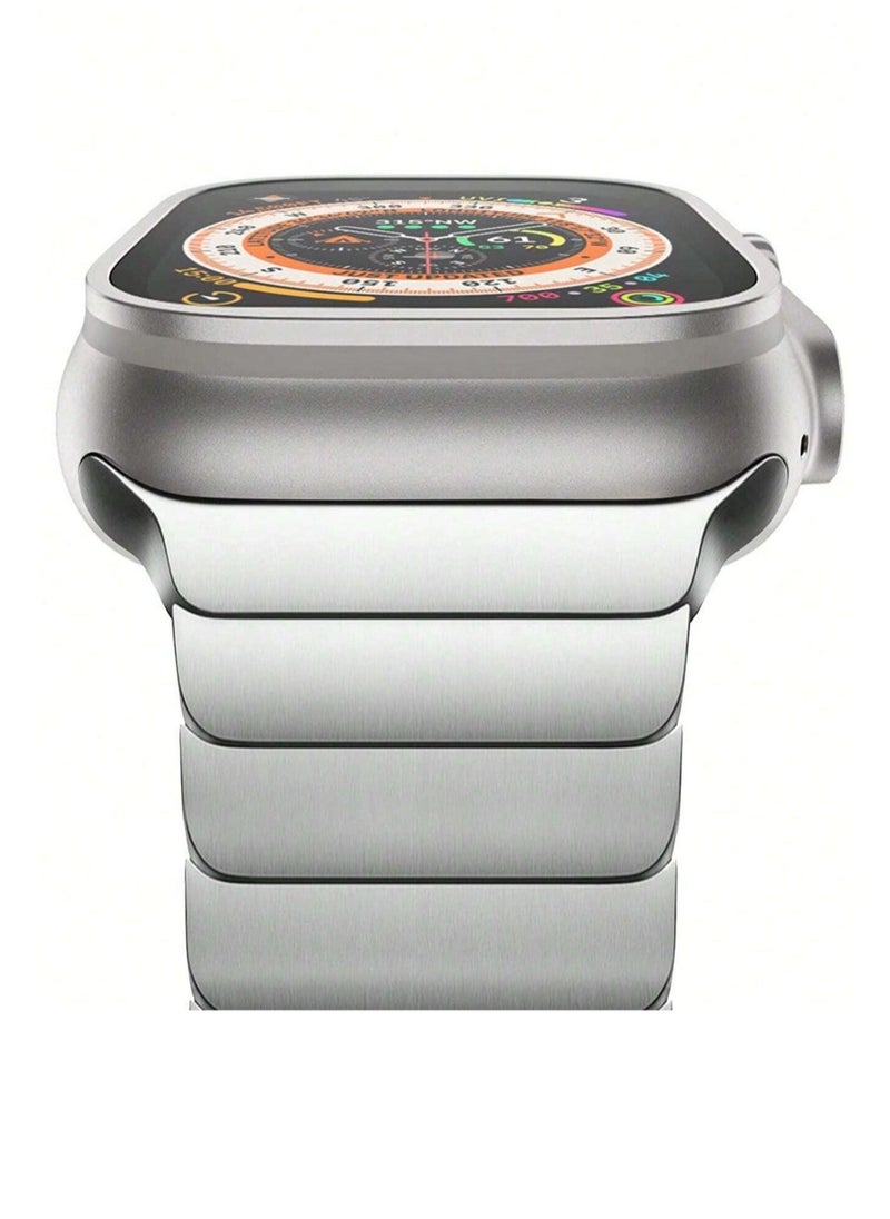 ELTRAZONE Stainless Steel Band for Apple Watch Ultra Band  Metal Strap with Folding Clasp for Apple Watch Series 8 7 6 5 4 3 2 1 for Men (Black, 49mm 45mm 44mm 42mm) - Image 3