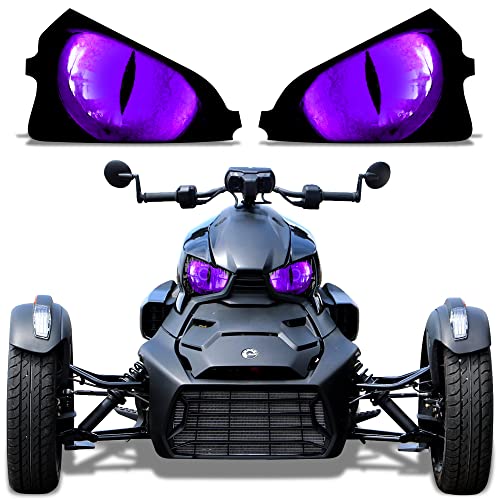 AMR Racing Roadster Headlight Eye Graphics Decal Cover Compatible with Can-Am Ryker 2019-2022 - Eclipse Purple AMR22376 0 - Image 1