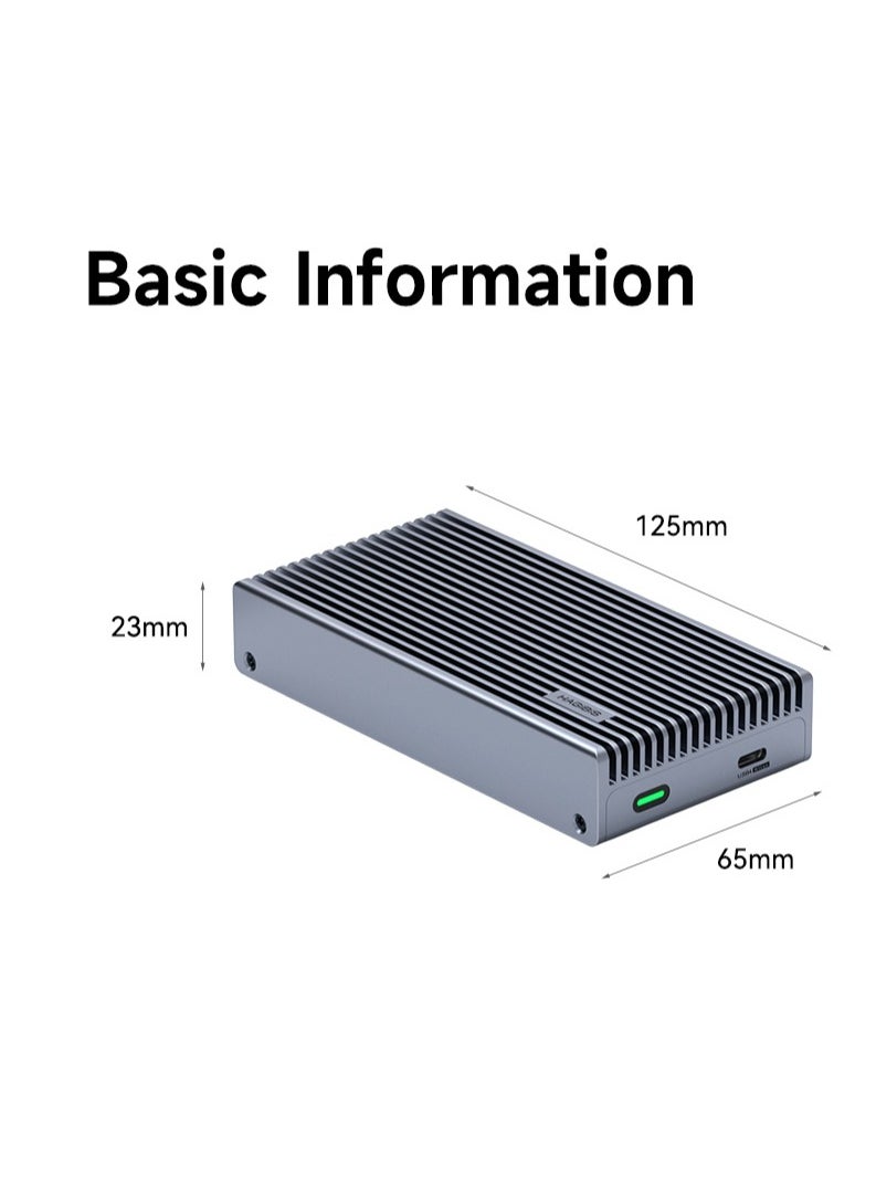 Hagibis - 40Gbps USB4 M.2 NVMe SSD Enclosure With LED Display USB4 Cable for Thunderbolt 4/3 USB 3.2/3.1/3.0 B+M M-Key SSD Case - Image 1