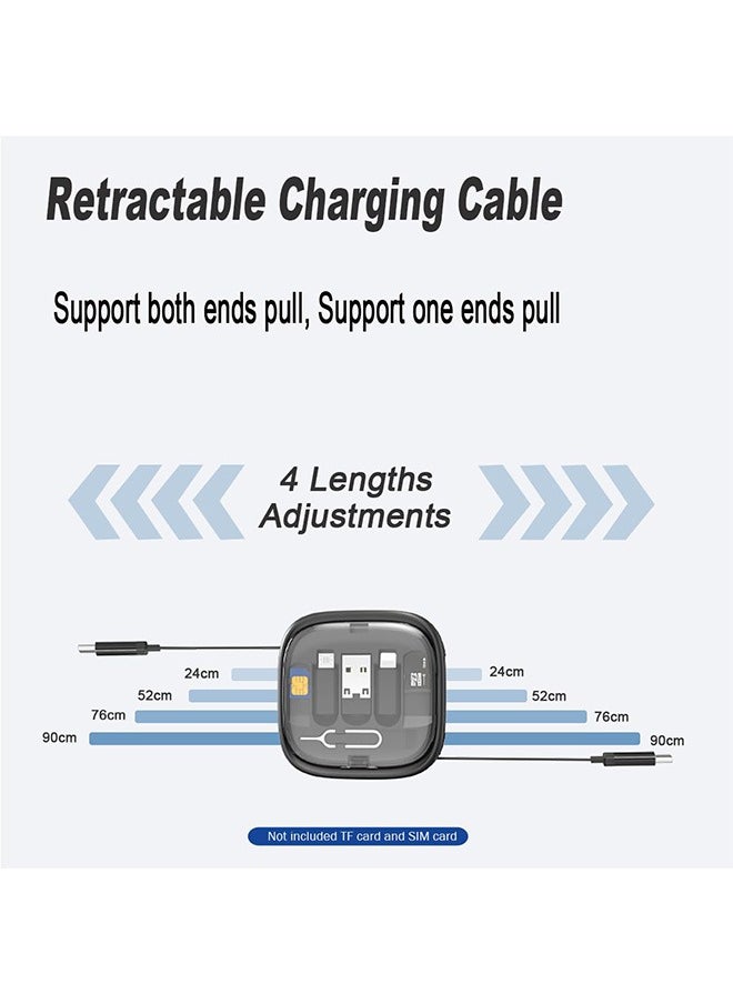Data Charging Cable Converter Kit, Multi-type Adapter Kit, with Storage Box (Black)