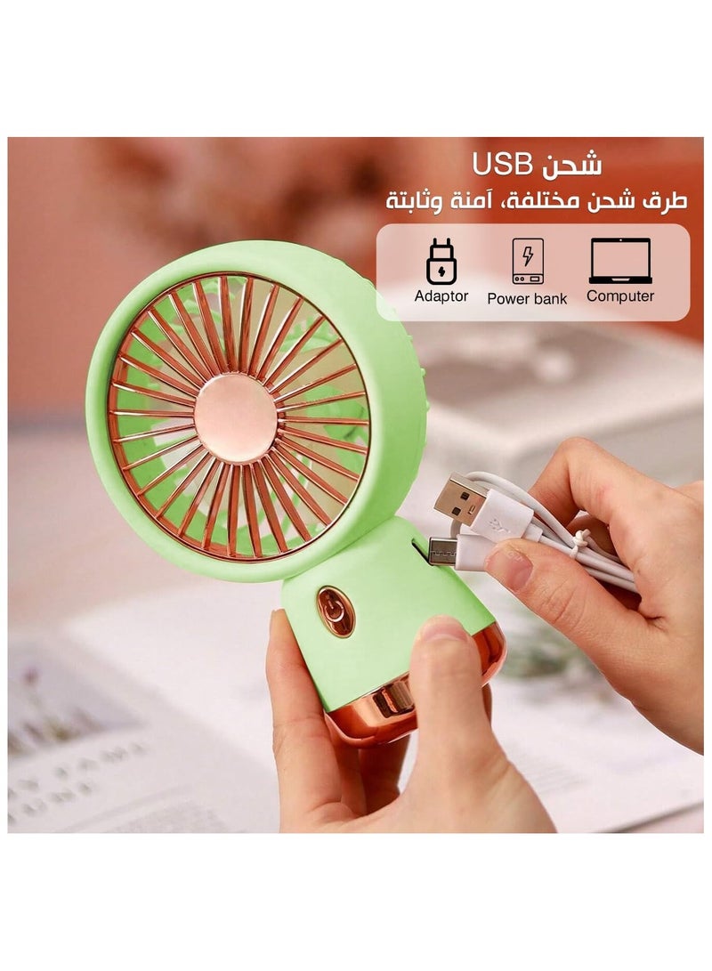 مروحة صغيرة محمولة قابلة للشحن، 3 سرعات، متعدده الالوان  - Image 5