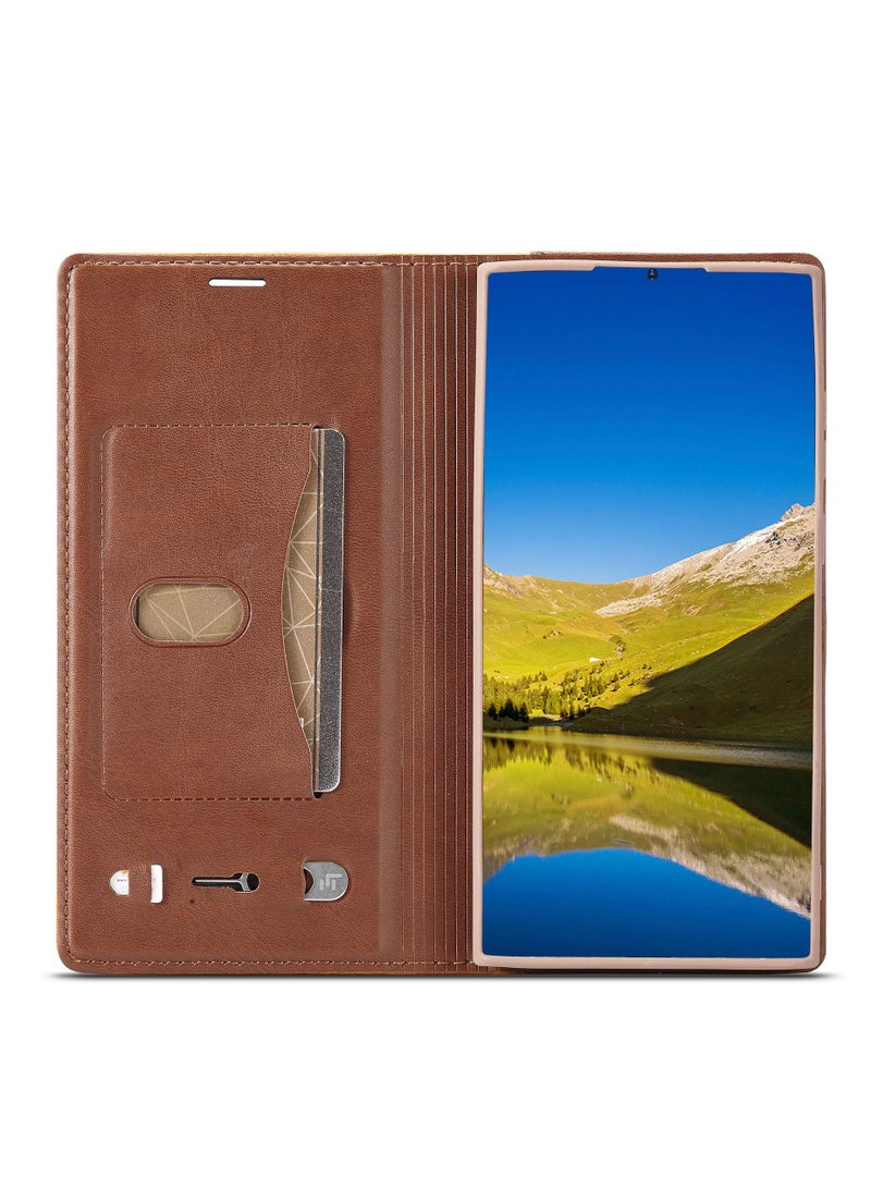 Suteni Flip Cover Leather Protective Case for Samsung Mobile Phone - Image 2