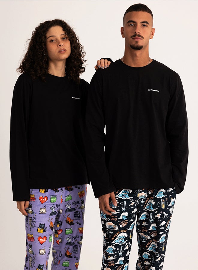 In Your Shoe Black Basic Long Sleeve Tee