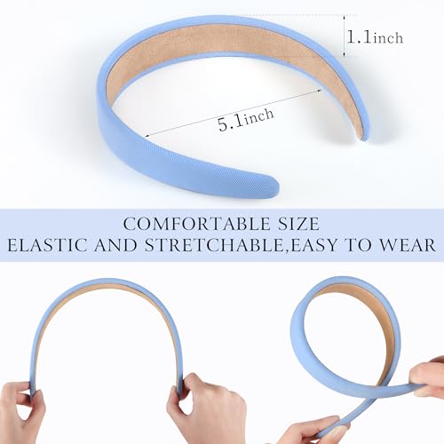 DiyJibb Headbands for Women - 1 Inches Wide Headbands - Solid Color Headband Fashion Hair Accessories- Trendy Women Girls Non Slip Fashion Hair Bands- Thick Elastic Hair Bands for Women's Hair 6PCS - Image 4