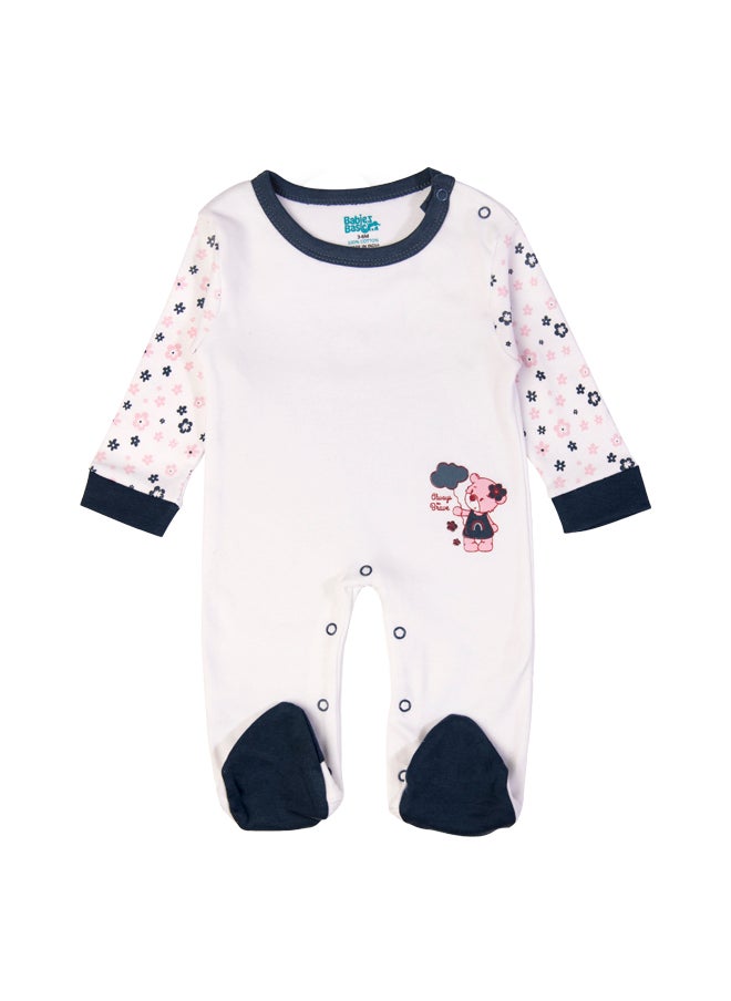 Babies Basic 5 Piece Unisex 100% Cotton Gift Set Include Bib, Romper, Mittens, Cap And Sleepsuit/Jumpsuit- Always Be Brave  - Image 3