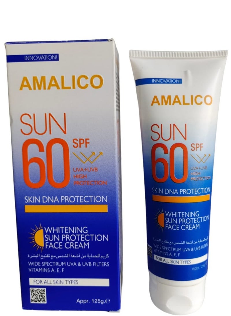 اماليكو كريم تفتيح الوجه للحماية من الشمس بعامل حماية من الشمس SPF60 125 جم - Image 1