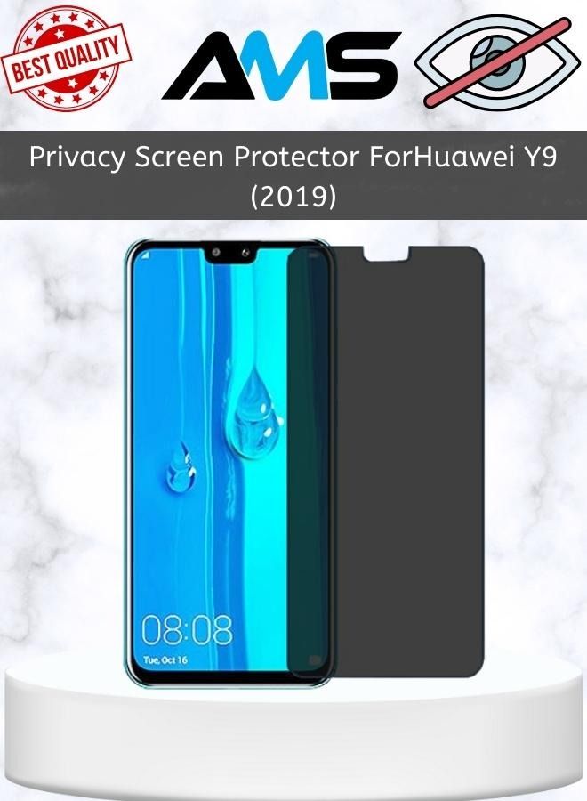 إيه إم إس شاشة حماية من الزجاج المقوى لقافة وخصوصية لهاتف Huawei Y9 (2019) - Image 1
