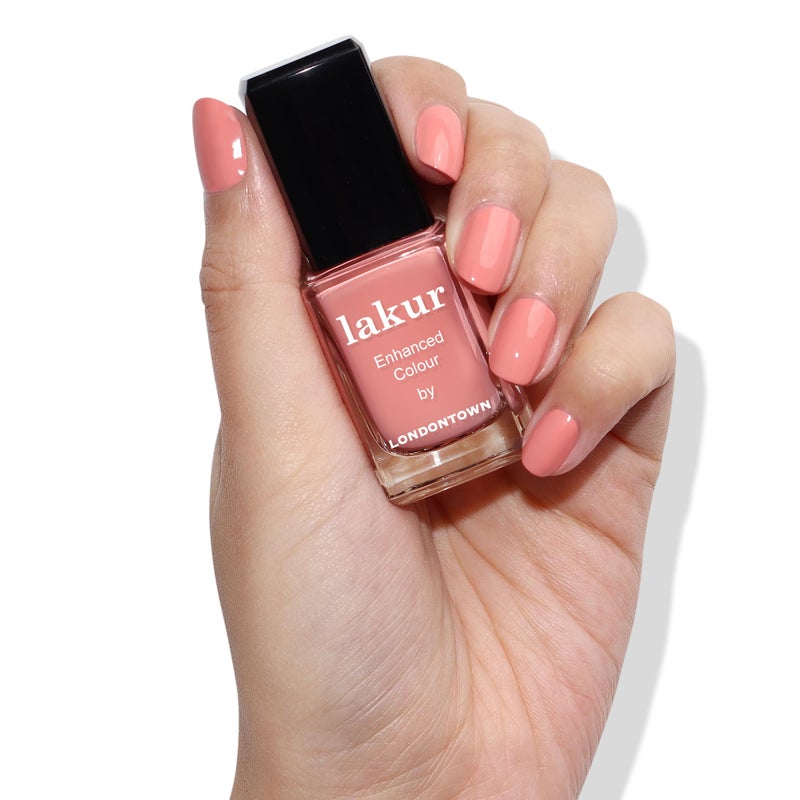 LONDONTOWN Rose Pink Glossy Nail Polish, Rose-Tinted Glasses lakur, Vegan Chip-Resistant Long-Lasting Nail Lacquer, 40 fl oz - Image 3