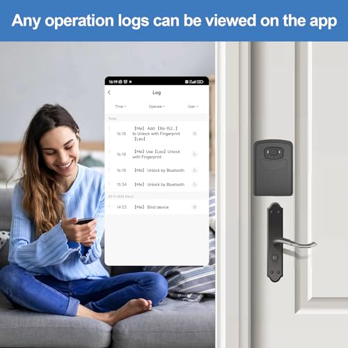 Loccess Fingerprint Smart Key Lock Box for Outside, Remote Access Wireless Key Box Operate on iOS/Android APP with WiFi Gateway, Large Capacity Bluetooth Safe Box - Image 5