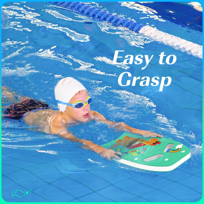 HeySplash Swim Kickboard for Kids, Swimming Kickboard Cute Pattern Swim Training Aid for Children, Pool Exercise Equipments for Beginning Swimmers Safety Swim Board Auxiliary, Light Green Dinosaur - Image 3