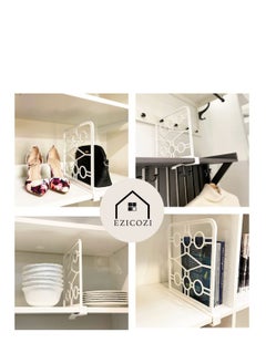 Excefore Premium Shelf Dividers Set, Closet Organizer, Multi-Purpose Wood Shelf Separators, with Easy-Clip Attachment, for Kitchen, Bathroom, Office, and Laundry Room Shelves (Set of 6)  - Image 5