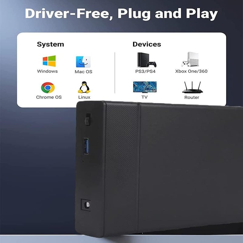 Terabyte 2in1 USB 3.0 Sata 2.5"/ 3.5" Dual External Sata Hard Disk Case, External Hard Drive Enclosure Casing - Image 4