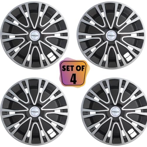 PRIGAN Wheel Cover for I10 Old 13 Inch Silver Black Wheel Cap (Available in 13,14,15 Inch) (Set of 4 Pcs) (Press Fitting) Model- Drive Silver Black-13 - Image 2