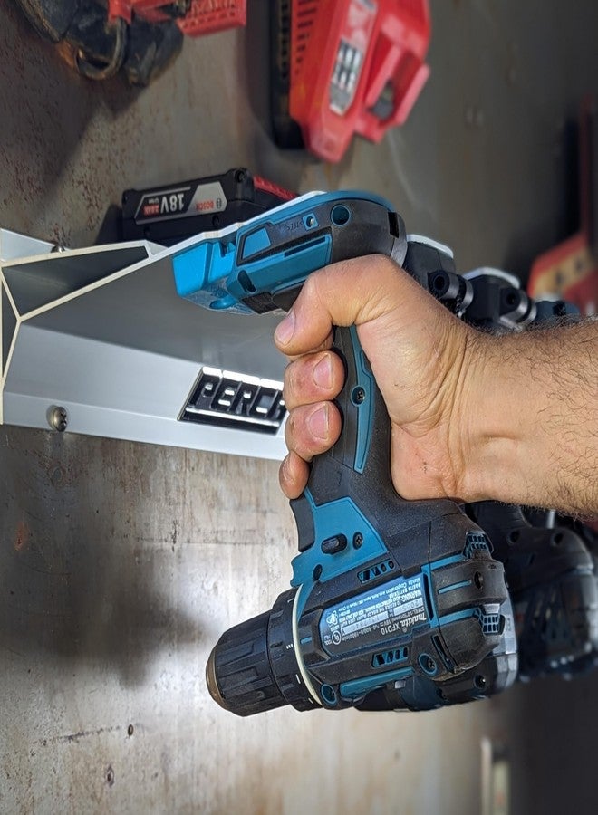 PERCH Tool Holder Rack Makita | Securely Mounts 5 Cordless Tools | Universal Mounting | Most Durable Tool Rack (Tool Rack 5 Tools) - Image 4