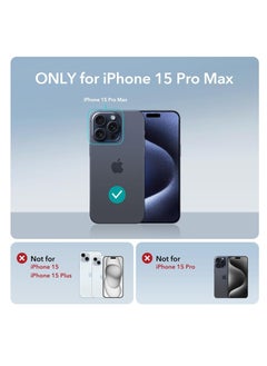 ESR ESR for iPhone 15 Pro Max Case with MagSafe, Supports Magnetic Charging, Slim Liquid Silicone Case, Shock Absorbing, Screen and Camera Protection, Cloud Series, Dark Blue  - Image 2
