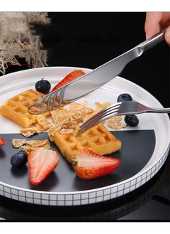 OASIS DESERT 24-Piece Stainless Steel Cutlery Spoon,Fork And Knife Set Silver  - Image 3