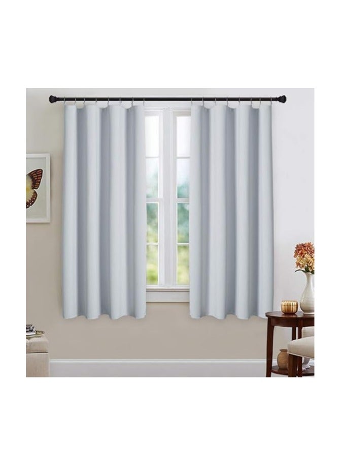 NICETOWN Blackout Curtain Liners for Sheer Curtains, White Blackout Liners for Windows, Detachable Ring Included, Thermal Curtain Liners for 63" Length Drapes, Set of 2, W50 x L59 Each Panel - Image 2