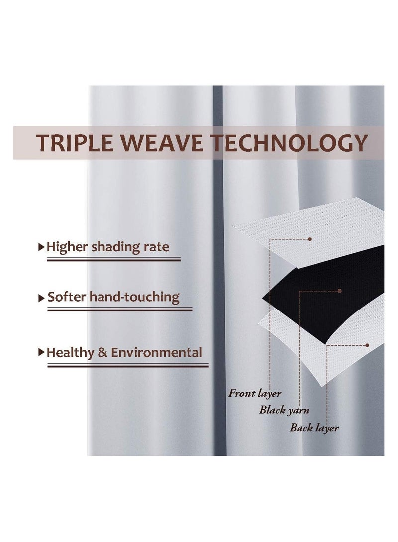 NICETOWN Blackout Curtain Liners for Sheer Curtains, White Blackout Liners for Windows, Detachable Ring Included, Thermal Curtain Liners for 63" Length Drapes, Set of 2, W50 x L59 Each Panel - Image 4