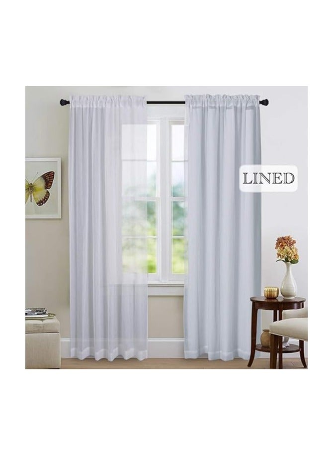 NICETOWN Blackout Curtain Liners for Sheer Curtains, White Blackout Liners for Windows, Detachable Ring Included, Thermal Curtain Liners for 63" Length Drapes, Set of 2, W50 x L59 Each Panel - Image 5