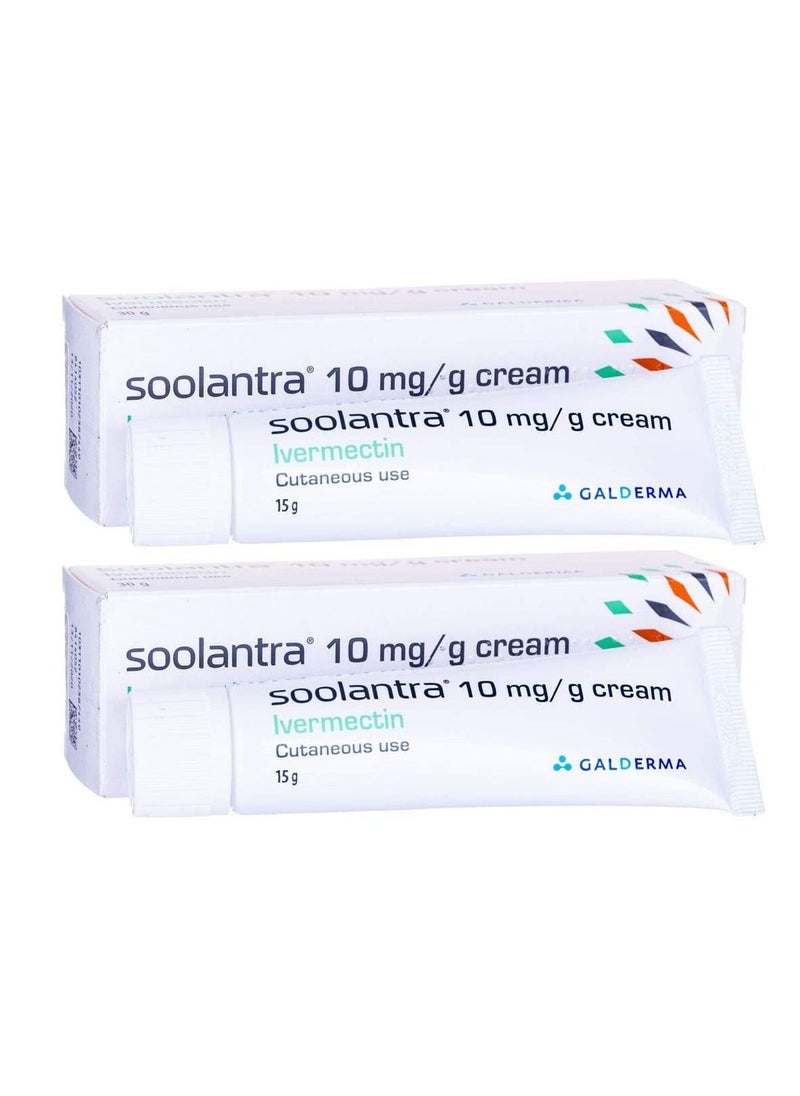 Soolantra Ivermectin Cream 15gm pack of 2