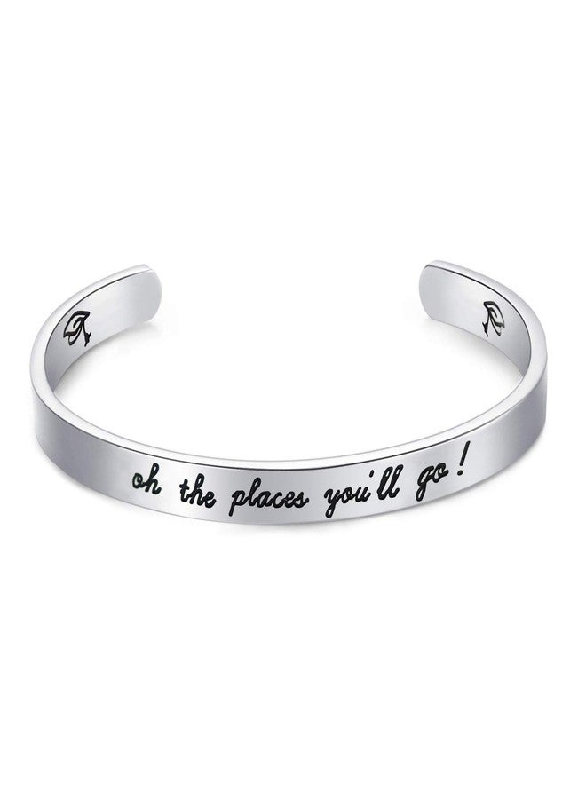 LParkin 2024 Graduation Gift Oh The Places You Will Go Stainless Steel Bracelet, - Image 1