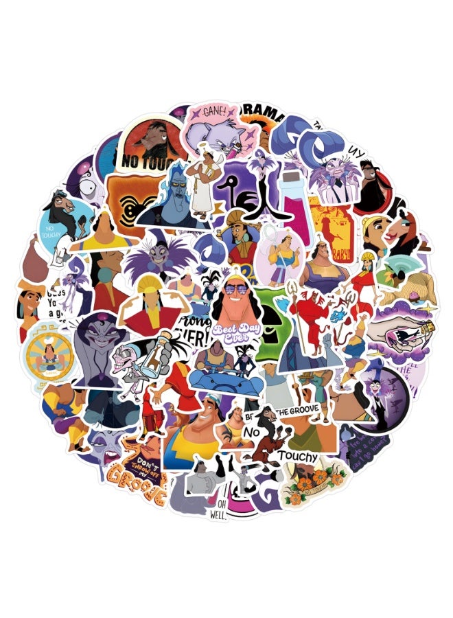 NIBEMINENT 110 Pcs Cartoon Emperors New Groove Deco Kit Waterproof Stickers, High Definition Printing Bright Colors, Suitable for Laptop Skateboard Luggage Water Bottle Guitar DIY - Image 1
