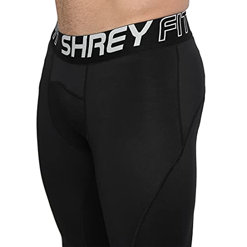 SHREY Intense Compression Long Tights for Men's Black - Image 3