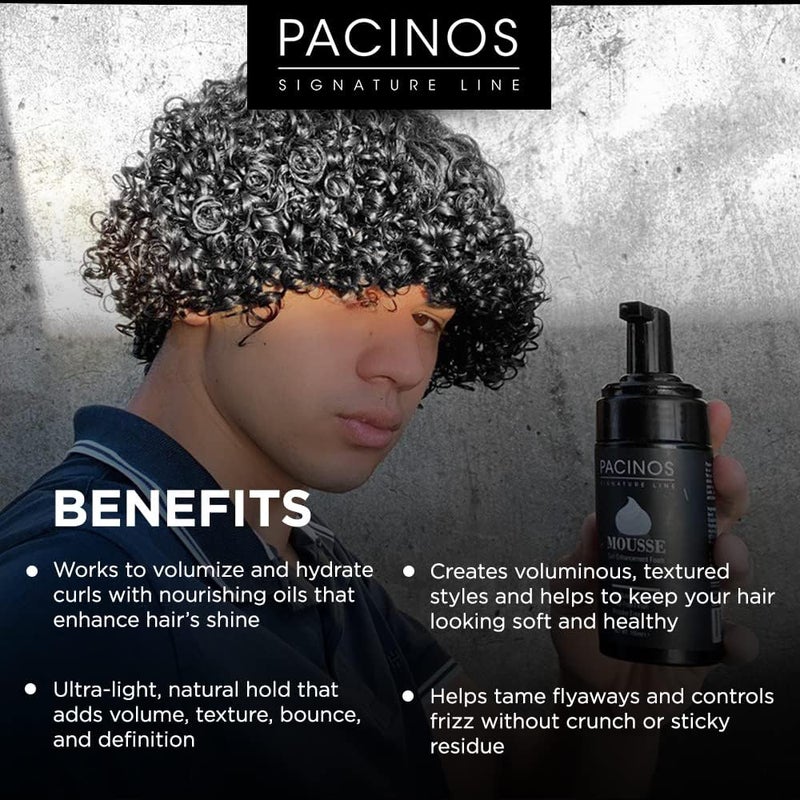 Pacinos Signature Line Curl Enhancing Mousse - Light Hold Hair Mousse and Styling Foam - Image 3