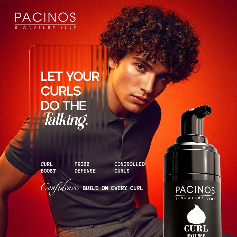 Pacinos Signature Line Curl Enhancing Mousse - Light Hold Hair Mousse and Styling Foam - Image 4