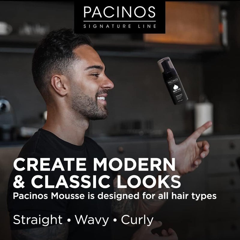 Pacinos Signature Line Curl Enhancing Mousse - Light Hold Hair Mousse and Styling Foam - Image 5