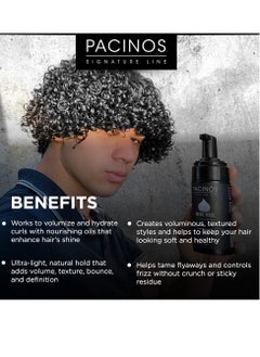 Pacinos Pacinos Signature Line Curl Enhancing Mousse: Light-Medium Hold, Low Shine – Hydrating & Volumizing Styling Foam for All Hair Types: Curl Activator & Anti-Frizz, 100 mL  - Image 3