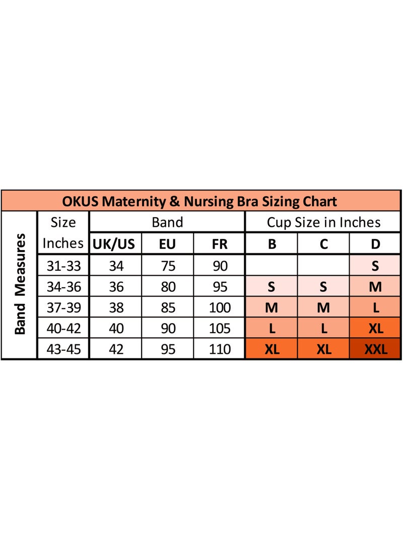 أوكوس حمالة صدر قطنية أساسية للحمل والرضاعة - أسود - مقاس كبير - Image 5