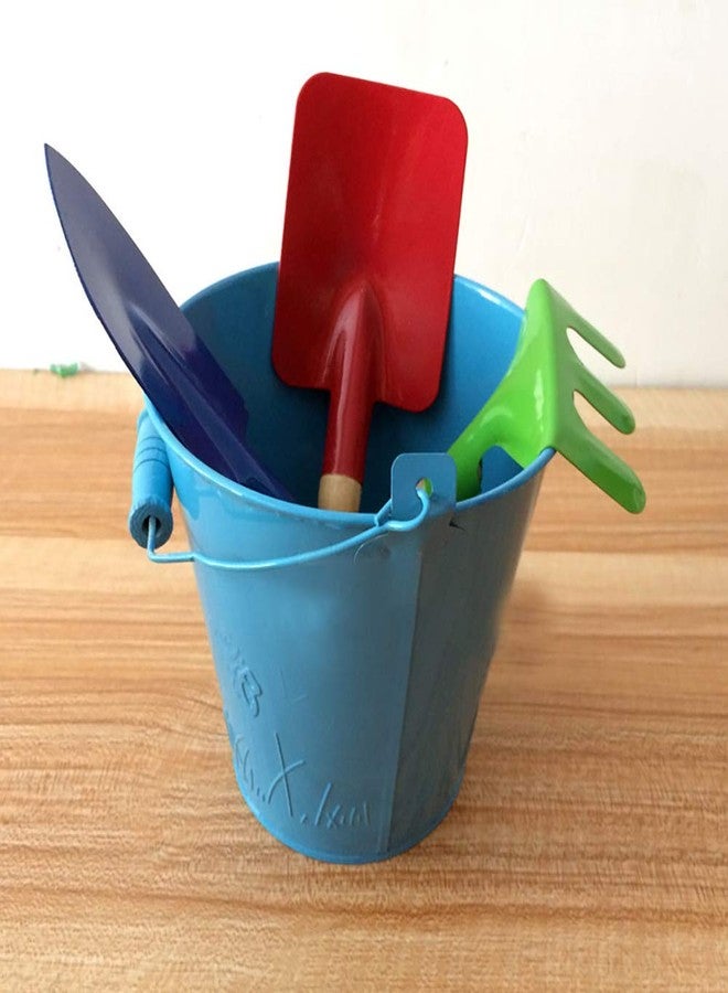 Delphinus Kids Gardening Tool Set, 6PCS Gardening Tools for Kids Metal with Sturdy Wooden Handle Safe Gardening Tools 8" Children Beach Sandbox Toy - Image 3