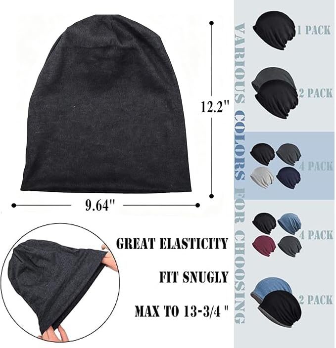 ELLEWIN Slouchy Beanie Hip-Hop Hats Cap for Men Women Soft Lightweight Running Adult Beanie Hats - Image 3