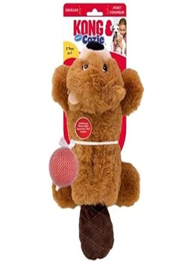 كونج لعبة KONG Cozie Pocketz Beaver Puzzle التفاعلية للكلاب (صغيرة) - Image 4