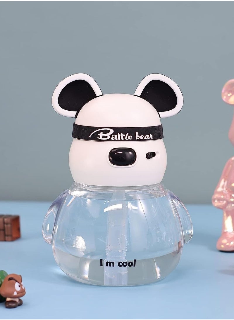 KASTWAVE - Bear Water Bottle with Straw and Straw Handle Cap Leakproof Tritan BPA Free Reusable Water Jug Easy Carry for Kids Girls Boys and for Outdoor and School Activities - Image 1